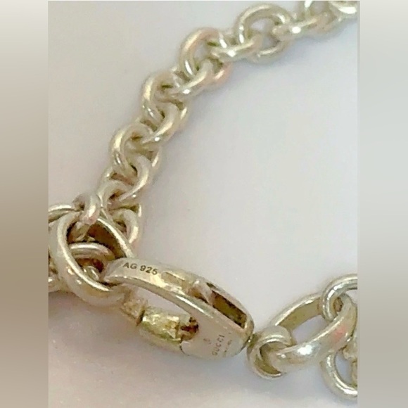 GUCCI Interlocking GG Silver Ag925 Necklace - Picture 6 of 10